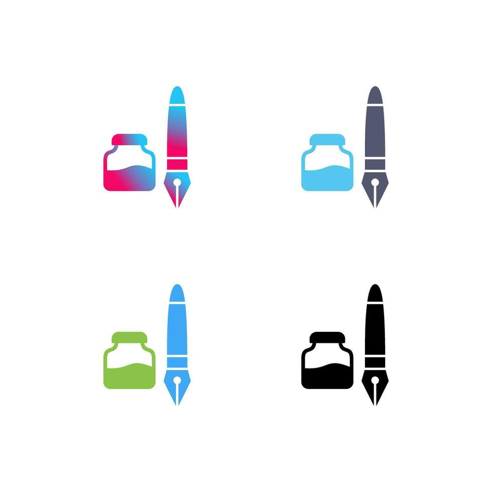 Ink and Pen Vector Icon