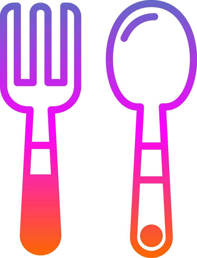 Baby cutlery Vector Icon Design