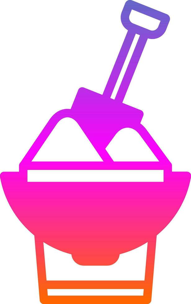 Sand bucket Vector Icon Design