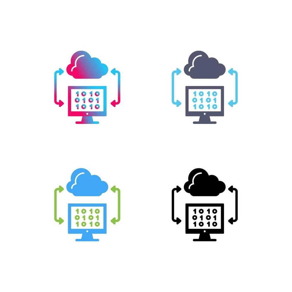 Cloud Coding Vector Icon