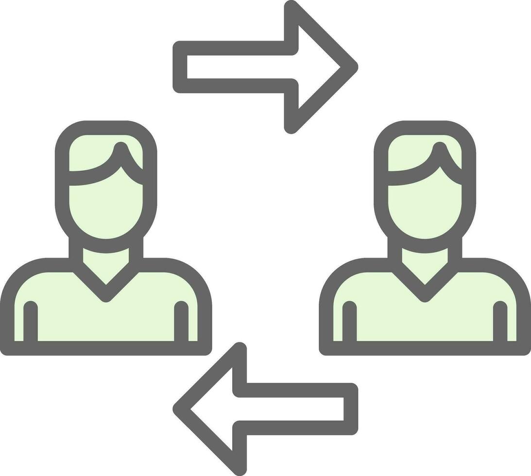 Interchangeability Vector Icon Design