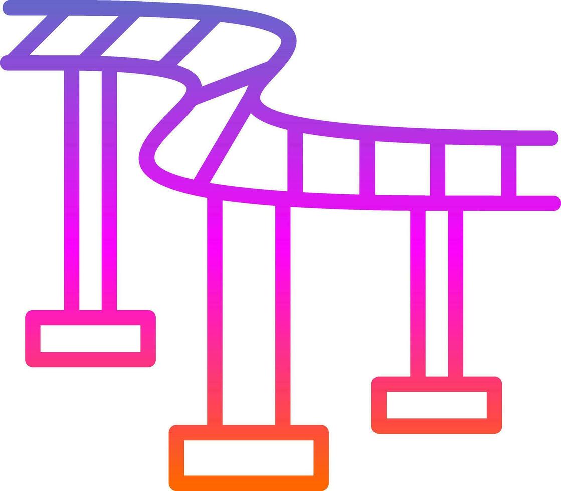 Roller coaster Vector Icon Design