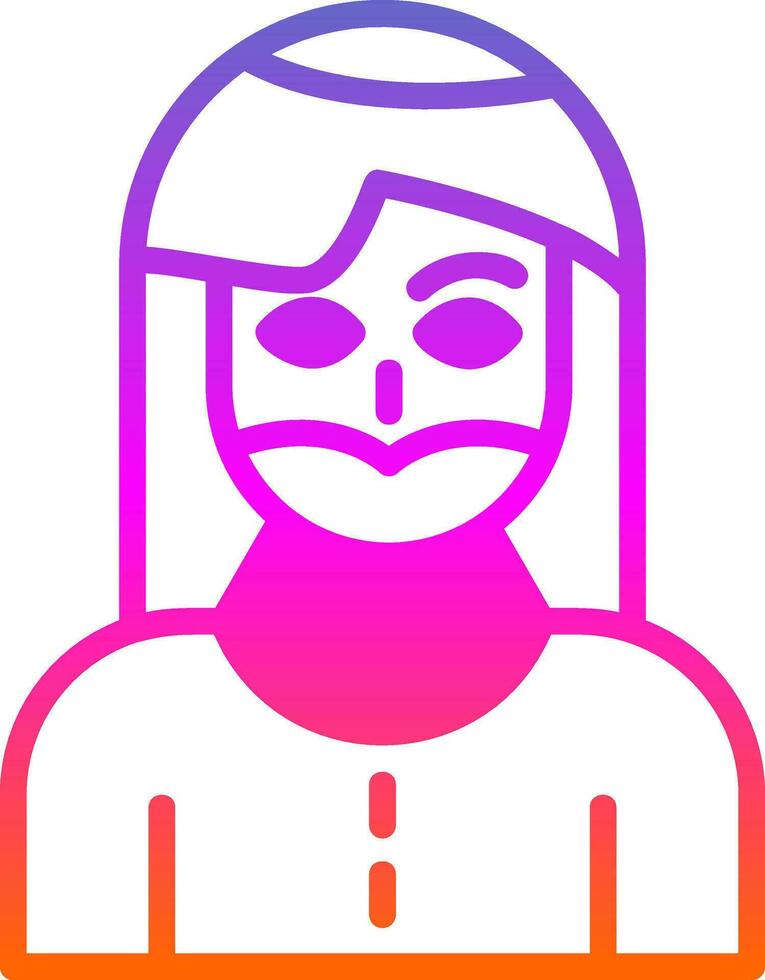 Bearded woman Vector Icon Design