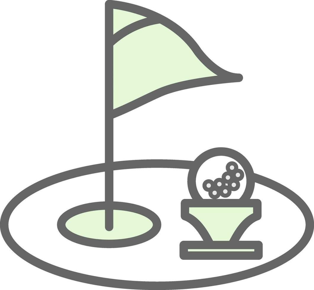 Golf hole Vector Icon Design