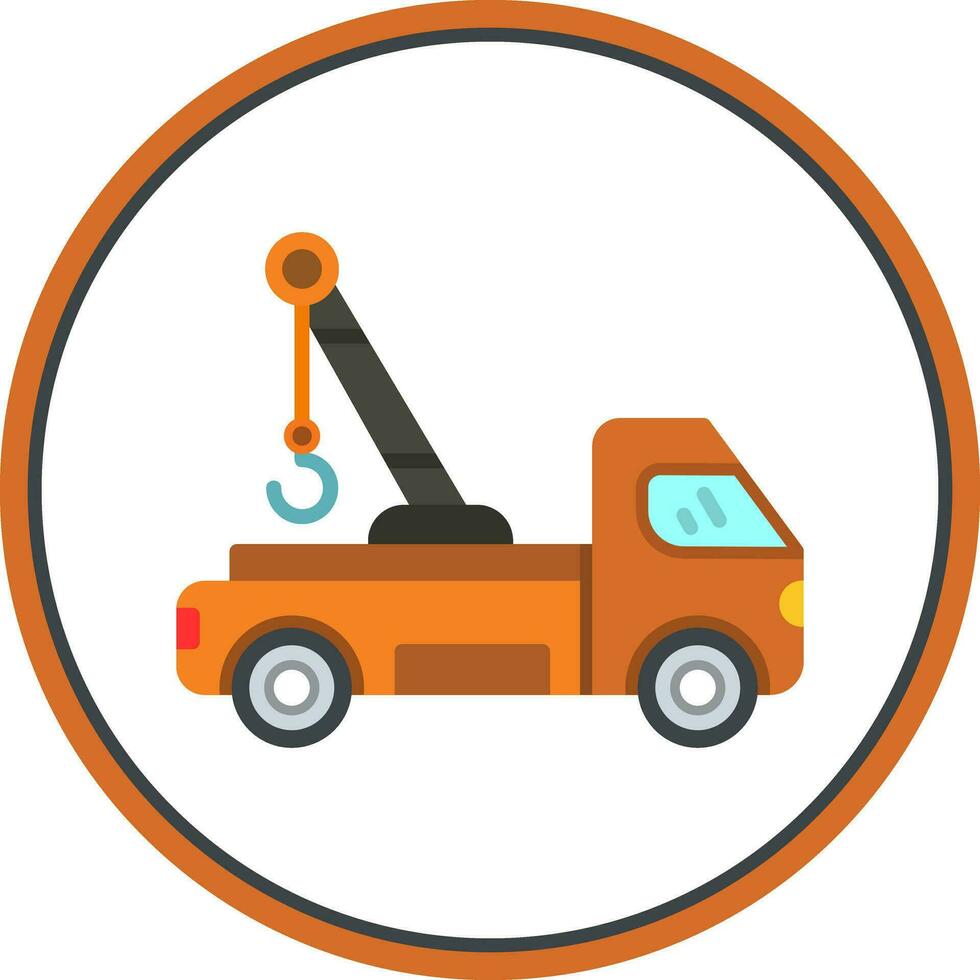 Tow truck Vector Icon Design