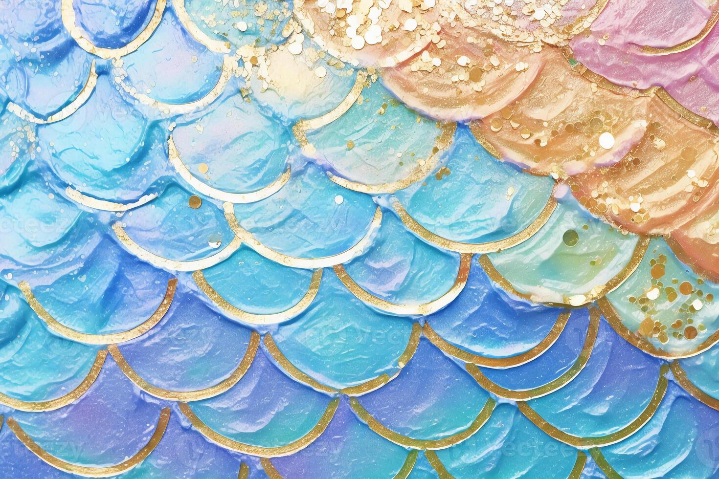 Water texture, mermaid tail texture, glittery, glitter, pearl tints, sun glare, texture pastel background. photo