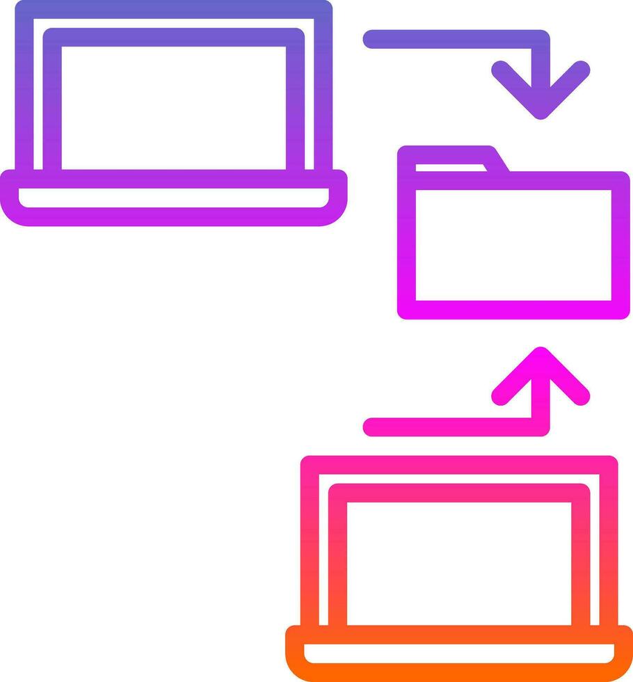 Data sharing Vector Icon Design
