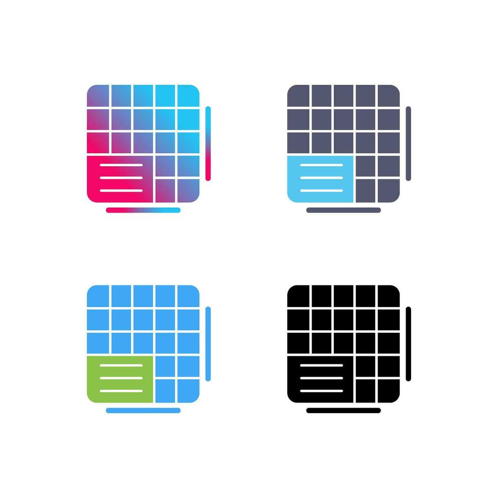 Table Data Vector Icon