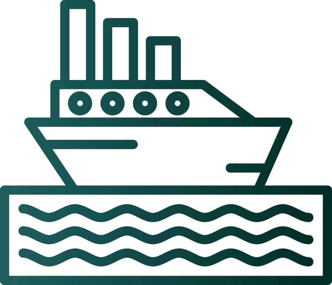 Ferryboat Vector Icon Design