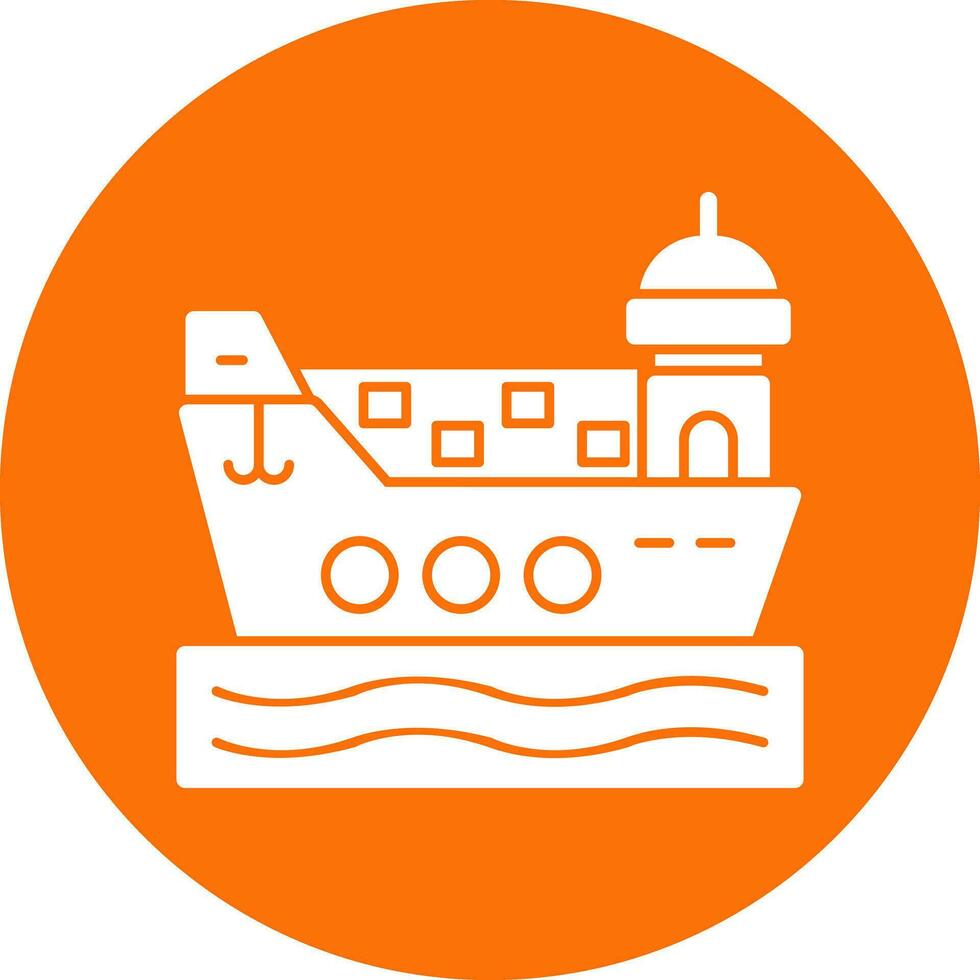 Cargo ship Vector Icon Design