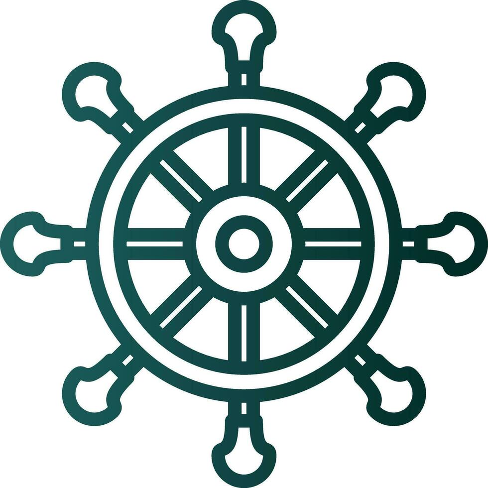 Steering wheel Vector Icon Design