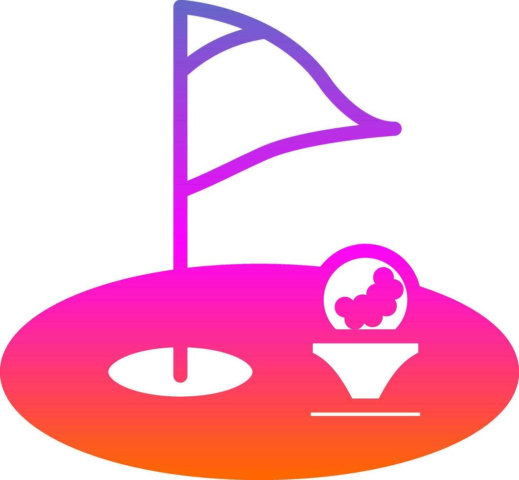 Golf hole Vector Icon Design