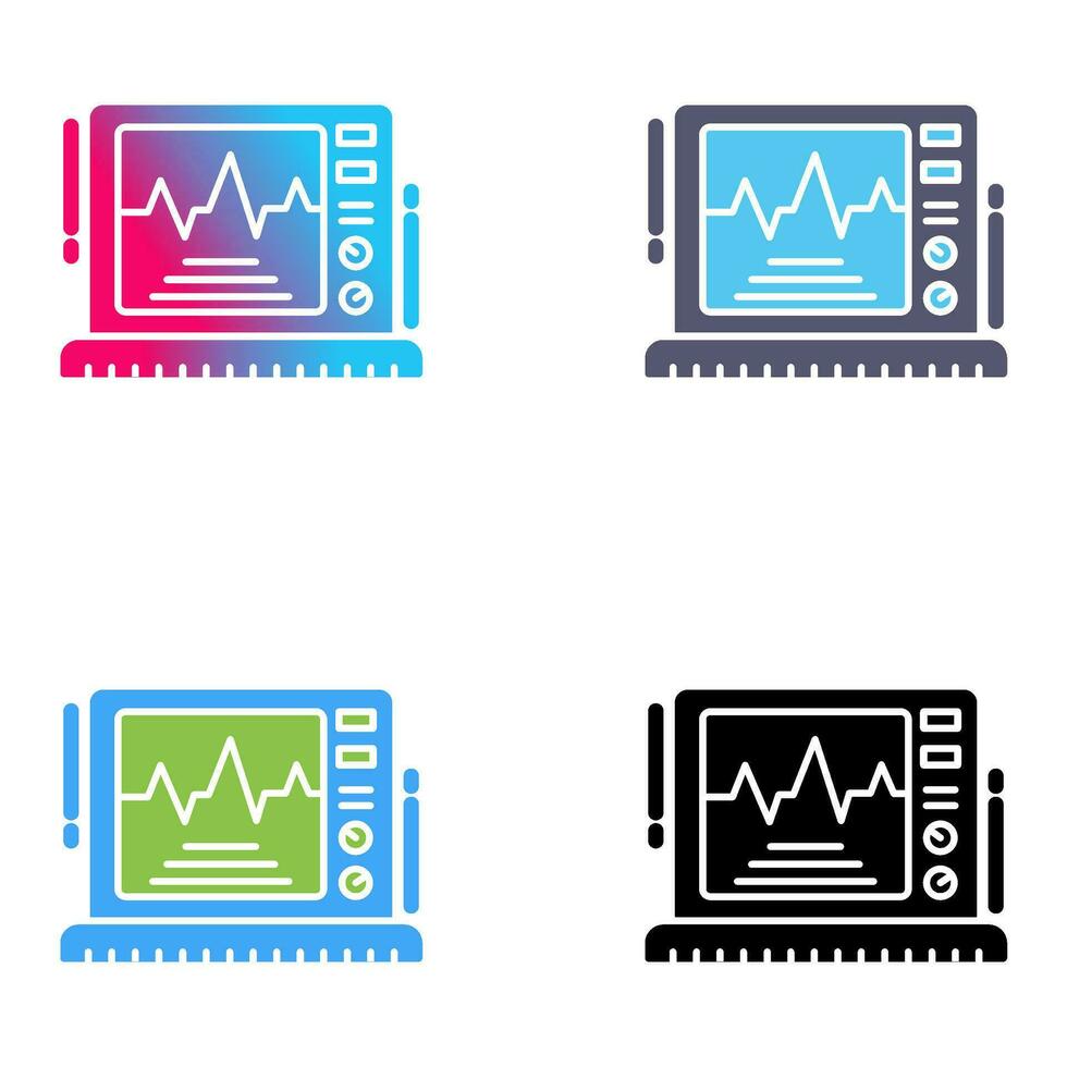 icono de vector de monitor de electrocardiograma