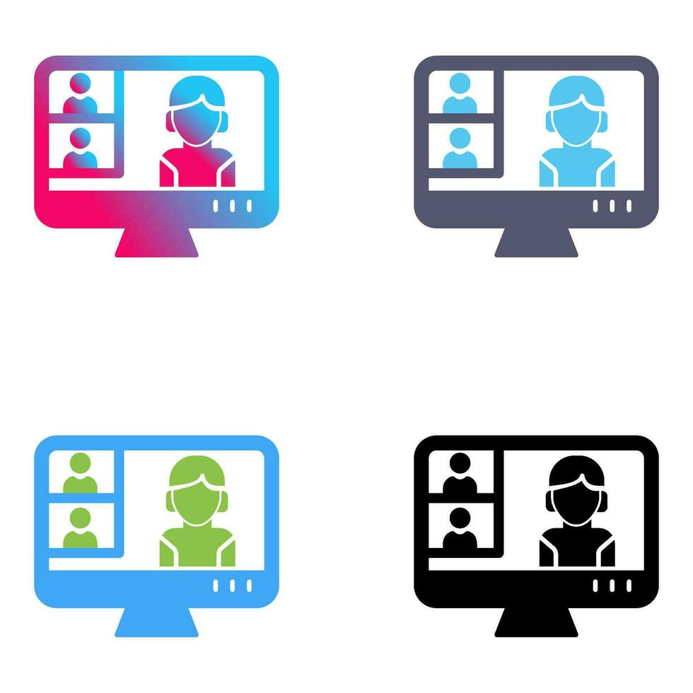 Conference video Call Vector Icon