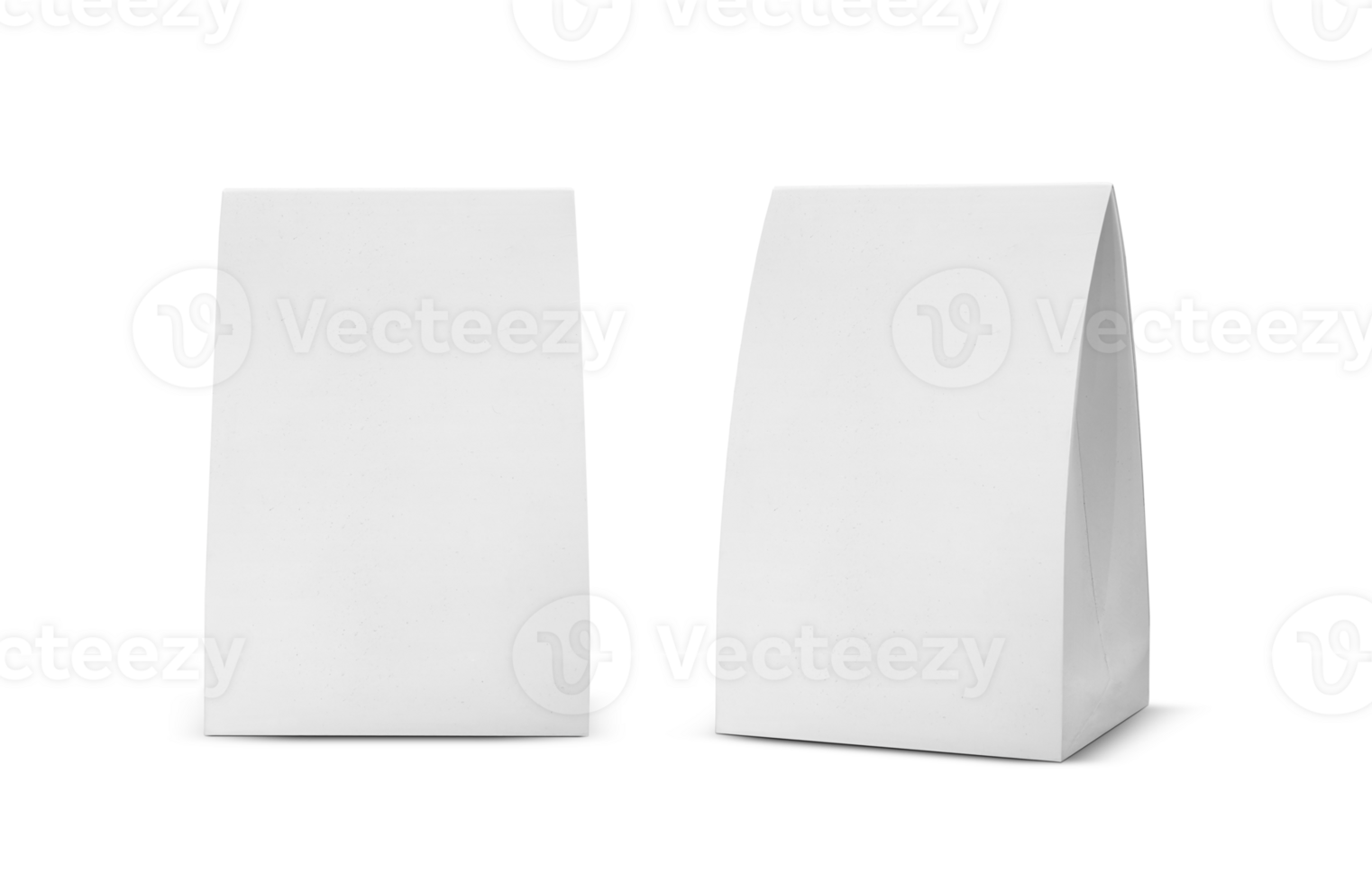 Paper Bag Package for advertising and branding. A-form Paper Bag. Paper bag triangular shape. transparent background png