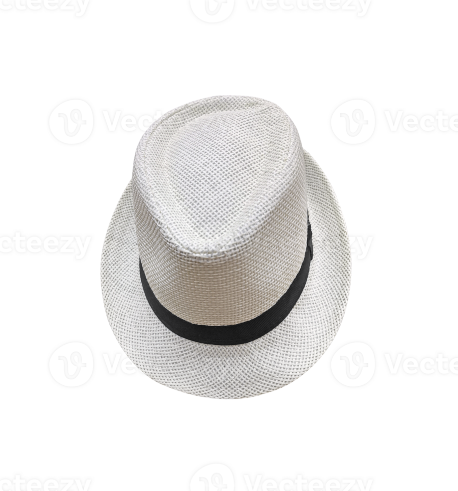 Vintage Straw hat fashion for man, transparent background png