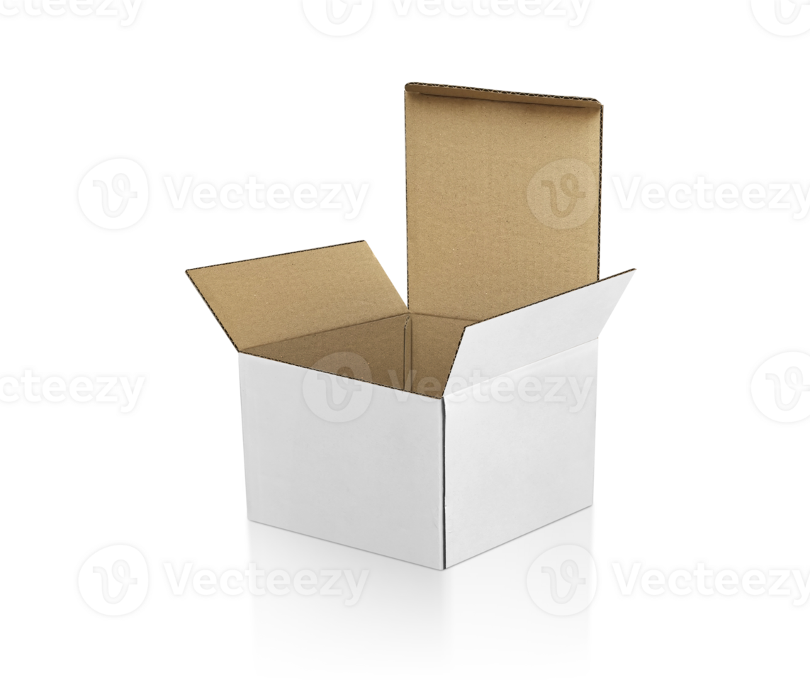 Open Empty Cardboard Box, transparent background png