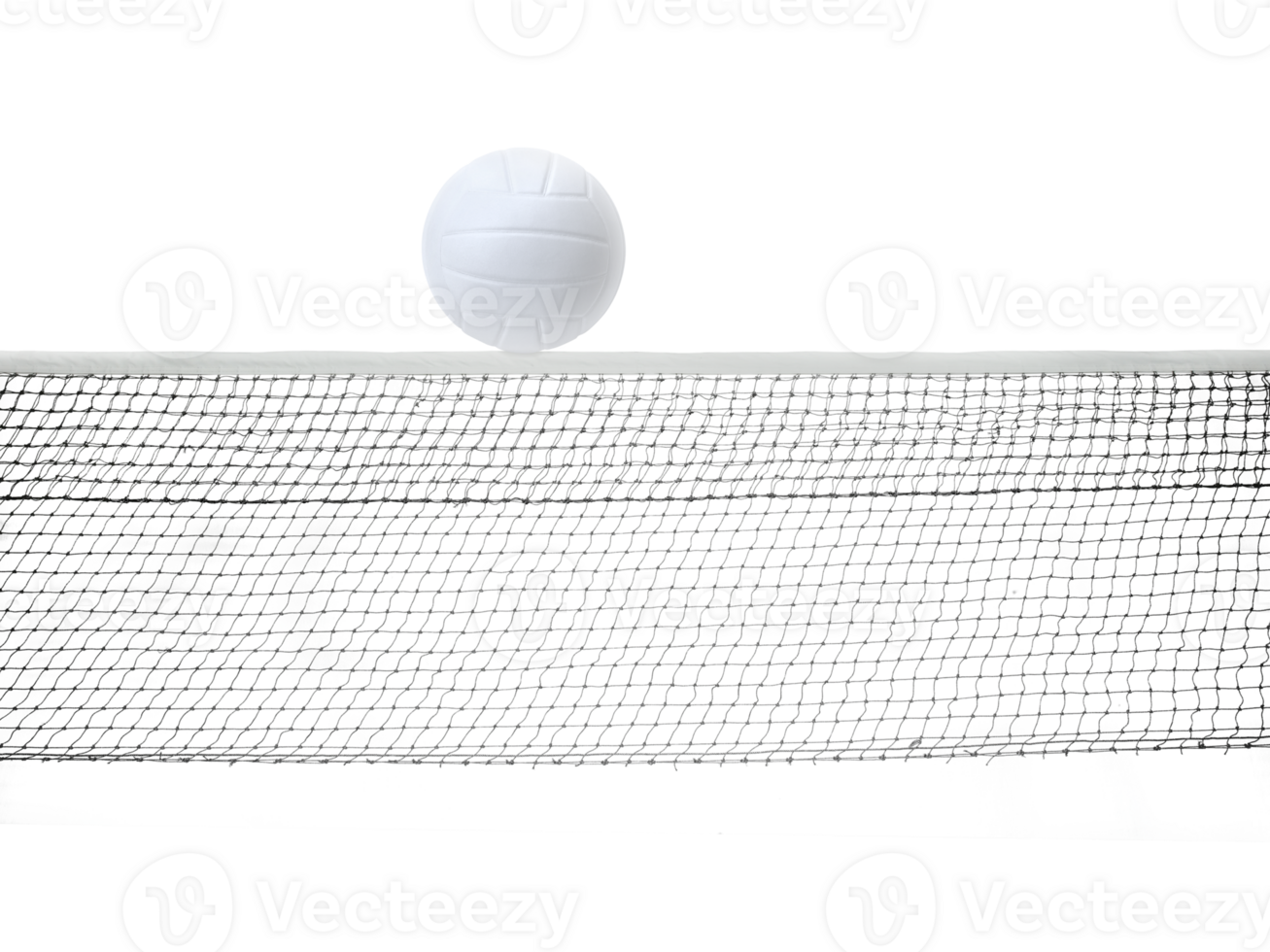 Volleyball on Volleyball Net. transparent background png