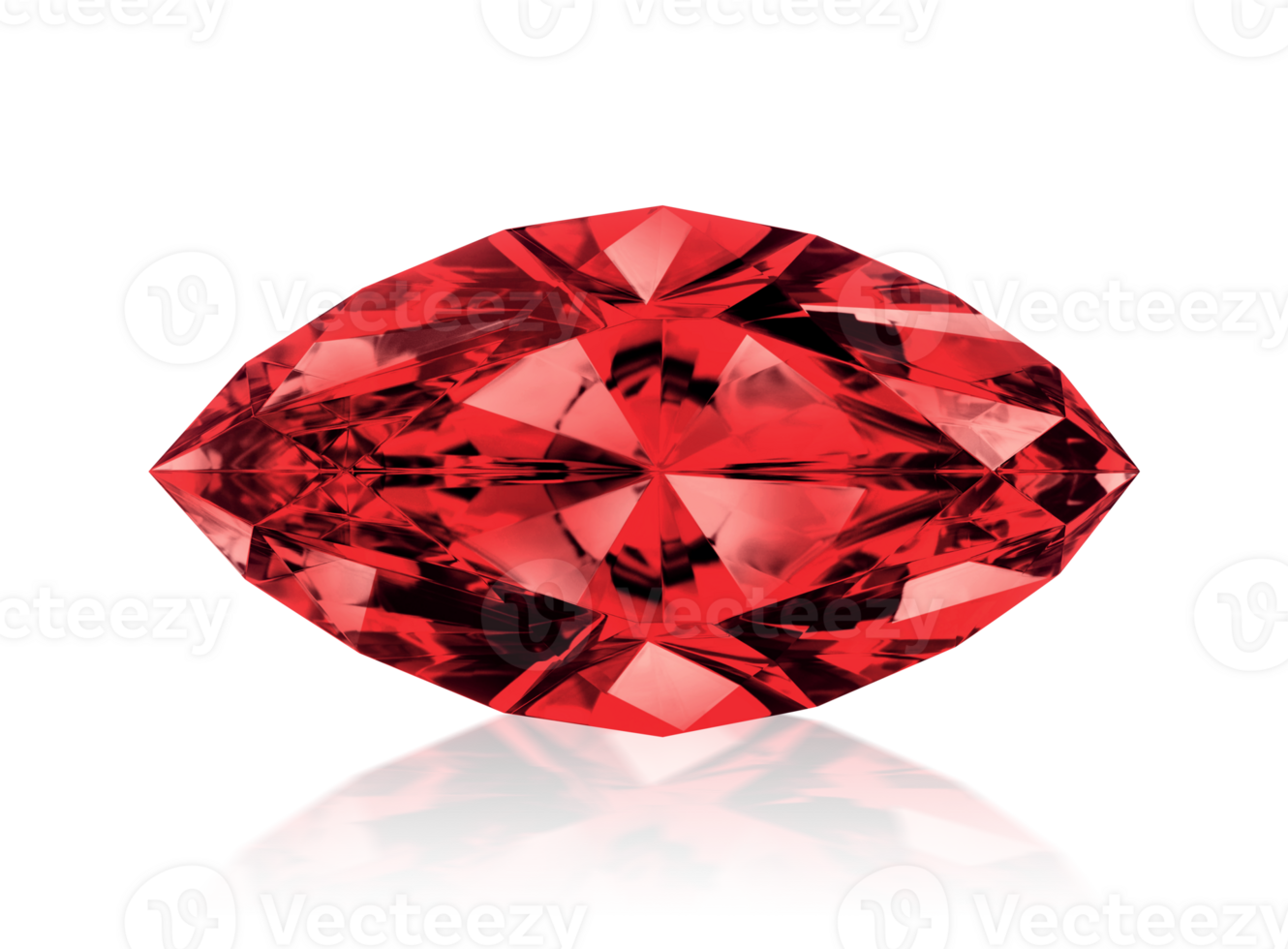 Red dazzling diamonds. on transparent background png