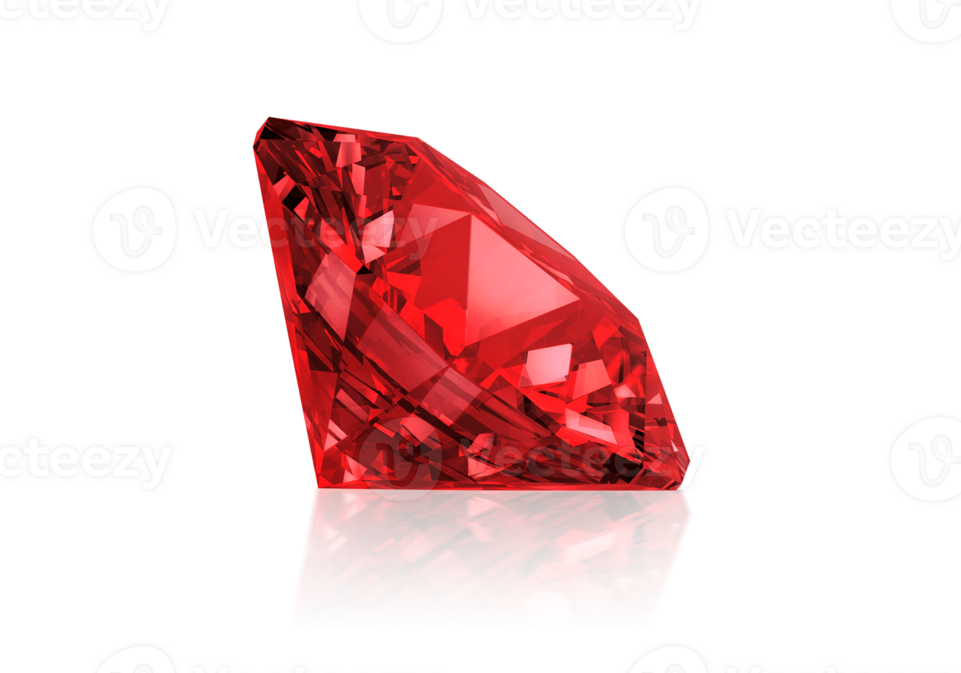 Red dazzling diamonds. on transparent background png