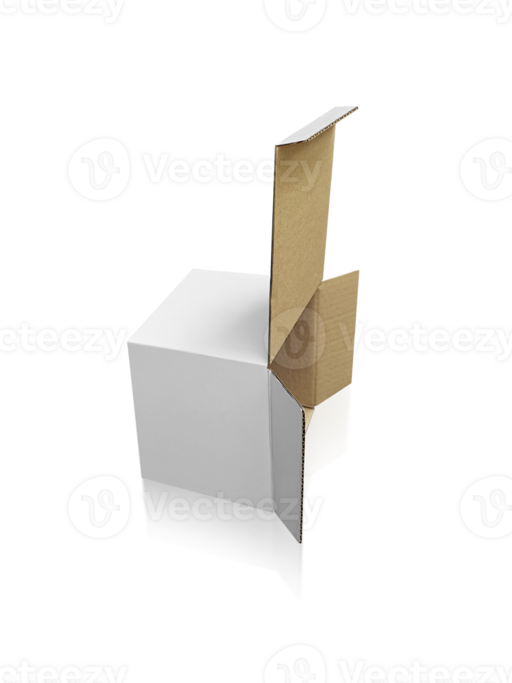 Open Empty Cardboard Box, transparent background png