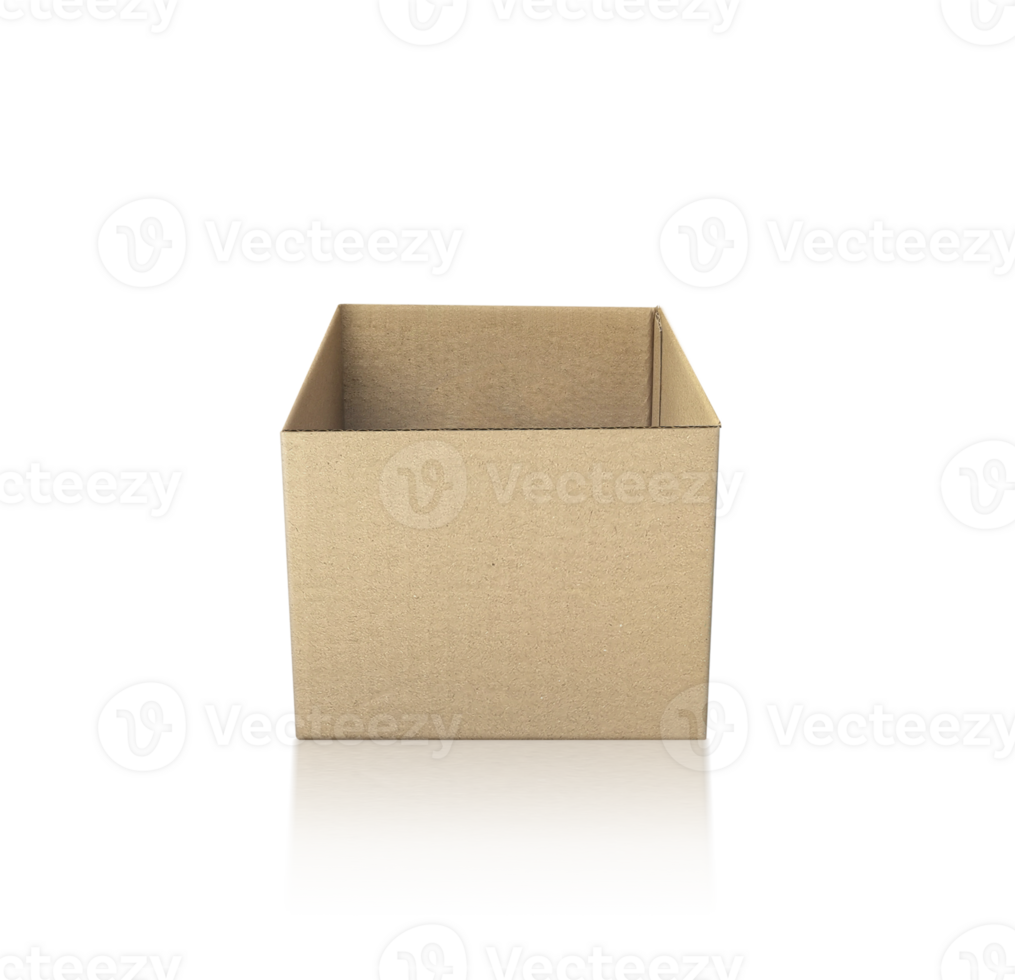 Open Empty Cardboard Box, transparent background png