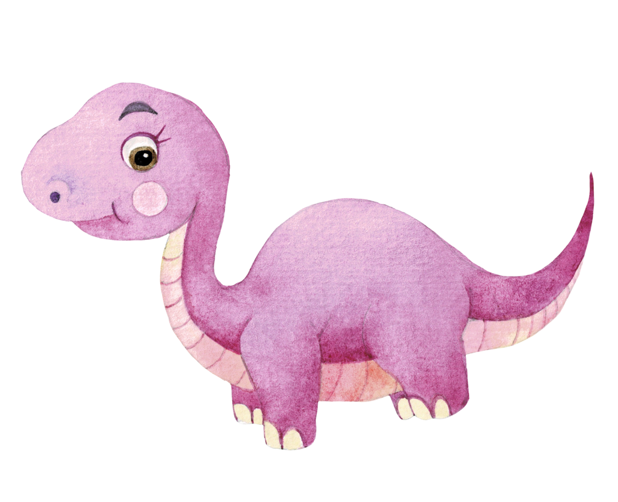 acuarela linda dinosaurios, dibujos animados animal personaje png