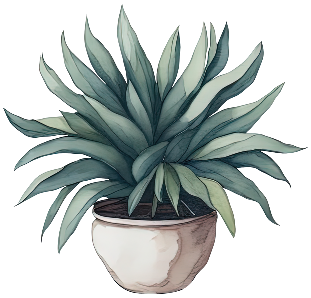 aquarelle maison plante. génératif ai png