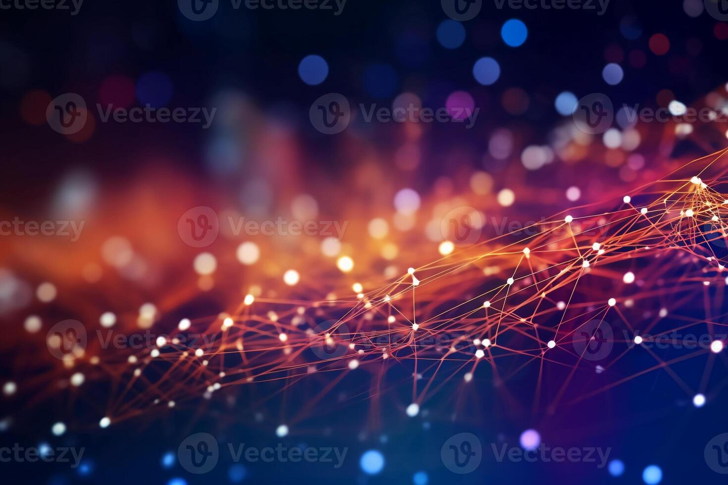 Network connection fiber optic, Abstract futuristic network lines background. photo