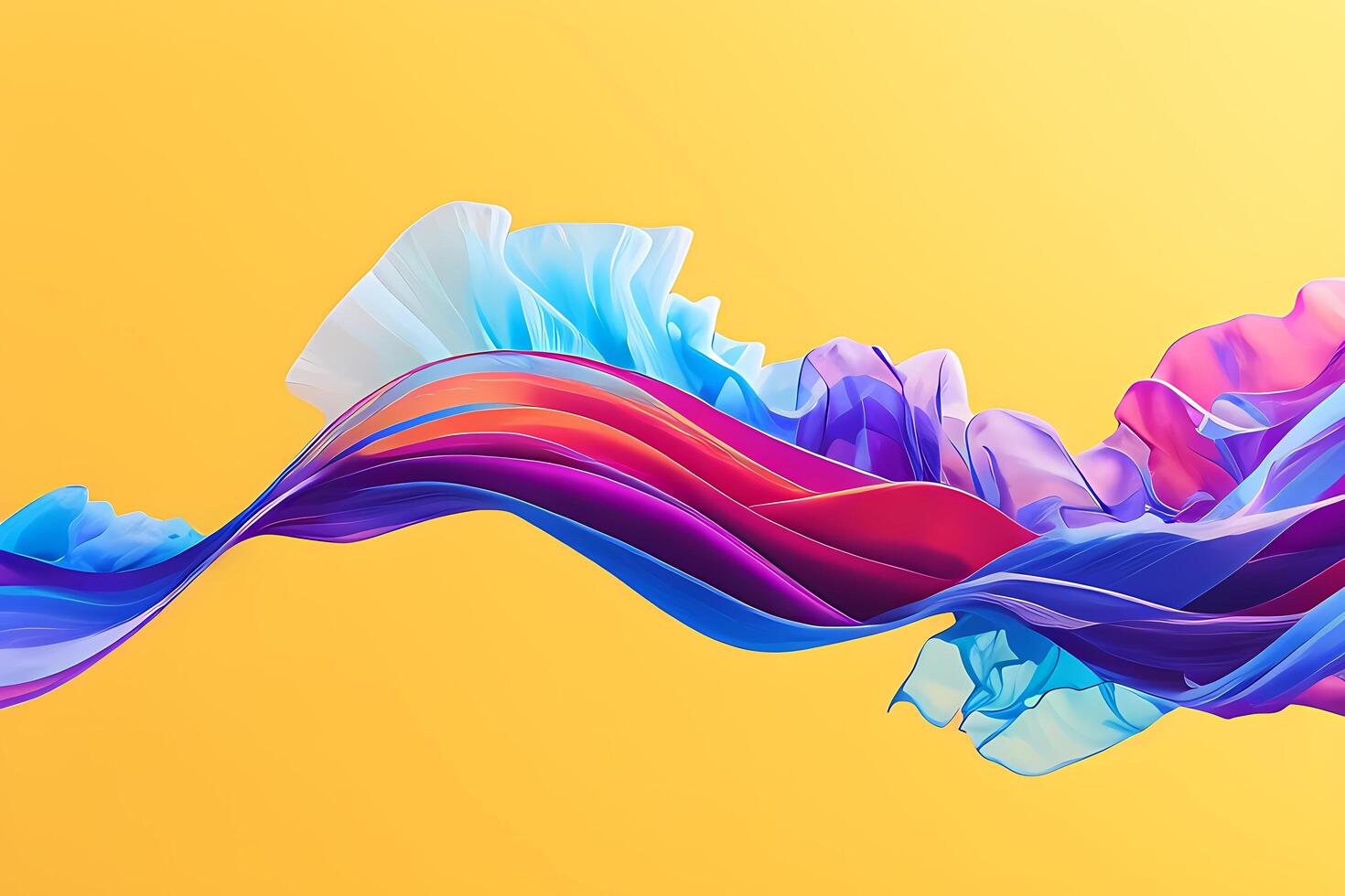 abstract wallpaper background. colorful flowing fabric, abstract, waves. photo