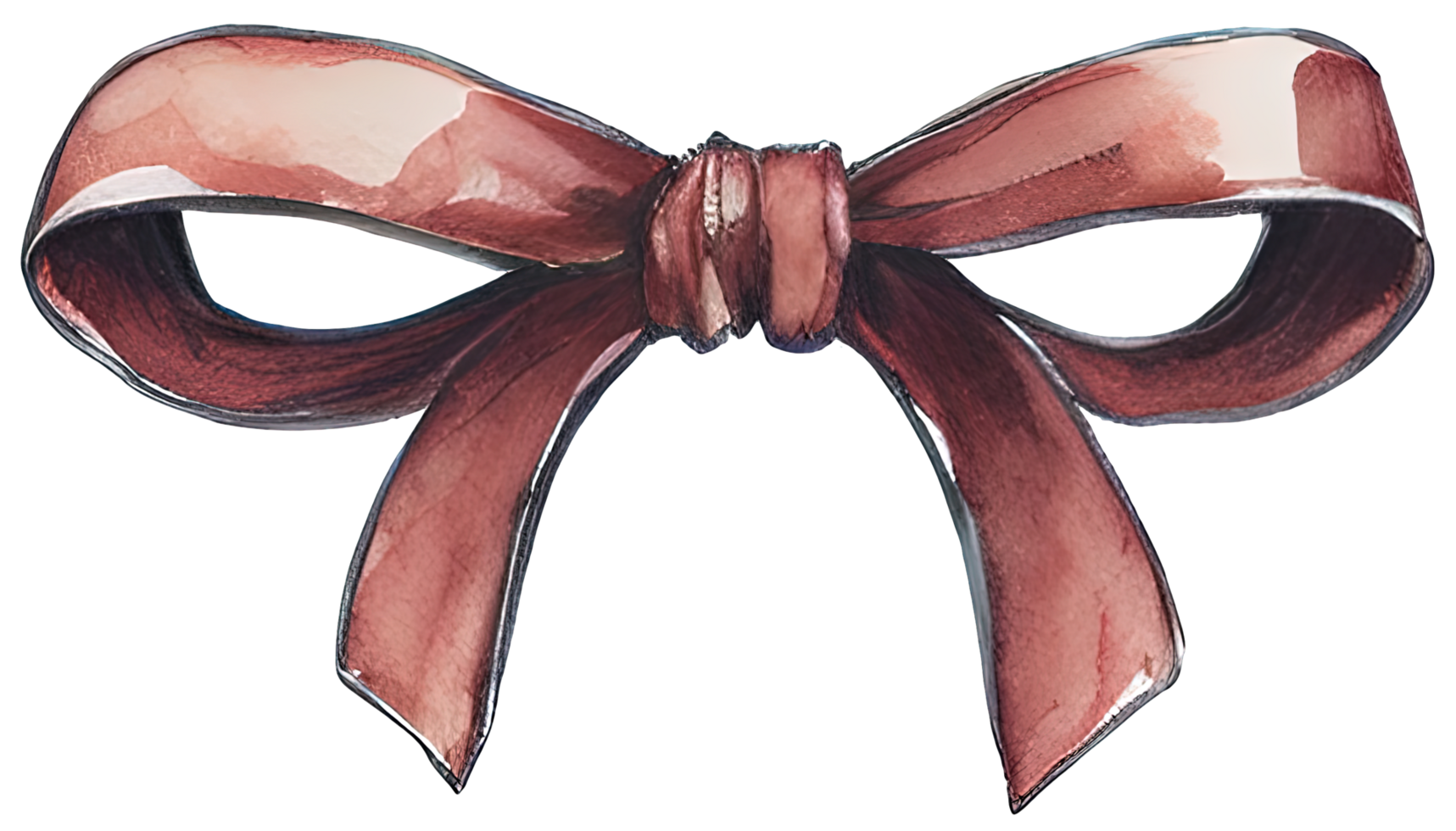 Watercolor bow illustration. png