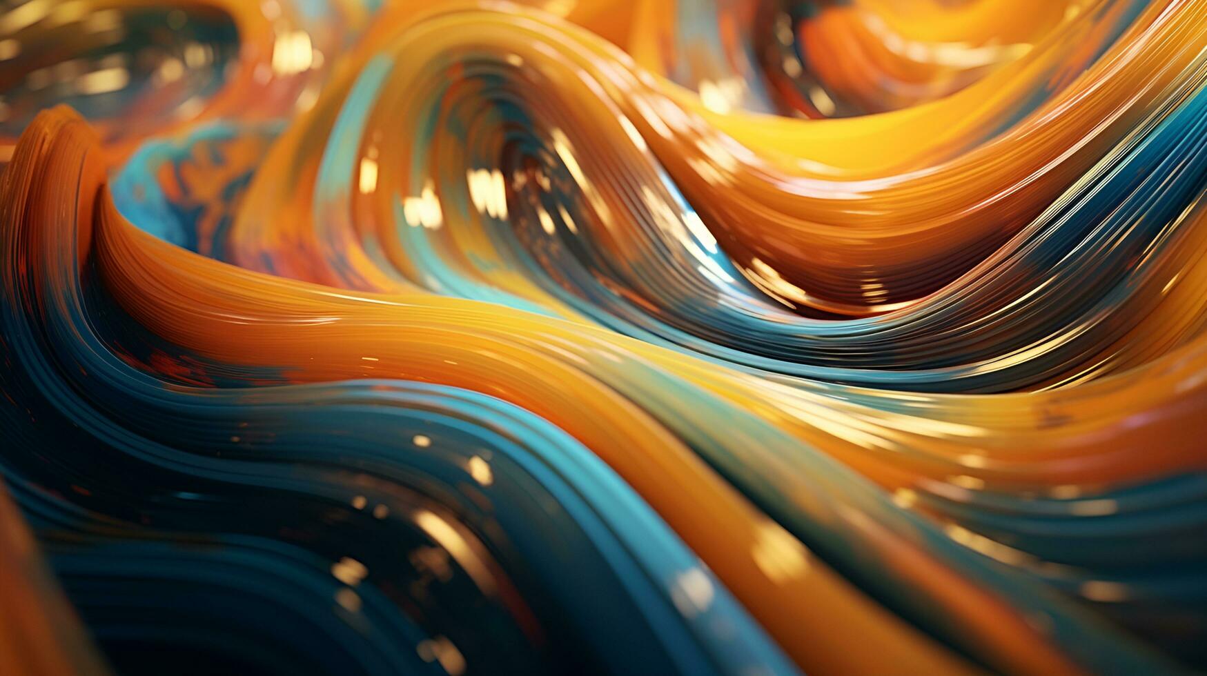 3D abstract background. Metallic abstract wavy liquid backdrop design photo