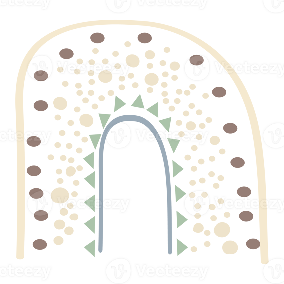 boho arco iris armonía. Clásico mano dibujar estilo decoración fantasía sueño. png