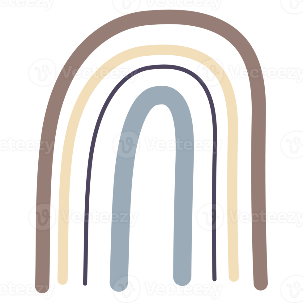 boho arco iris armonía. Clásico mano dibujar estilo decoración fantasía sueño. png