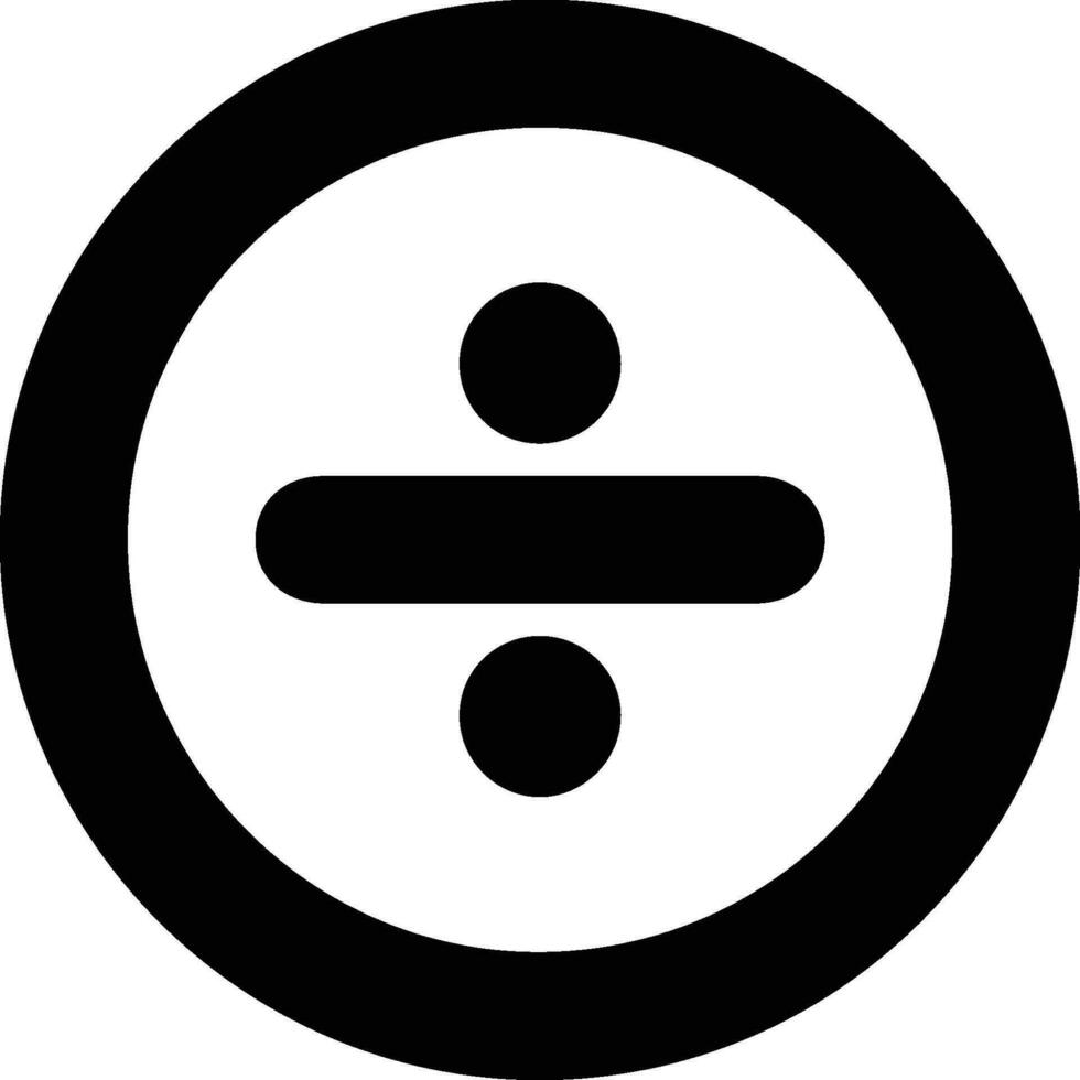 Division symbol. Basic mathematical symbol sign. Calculator button icon. business finance concept in vector. vector