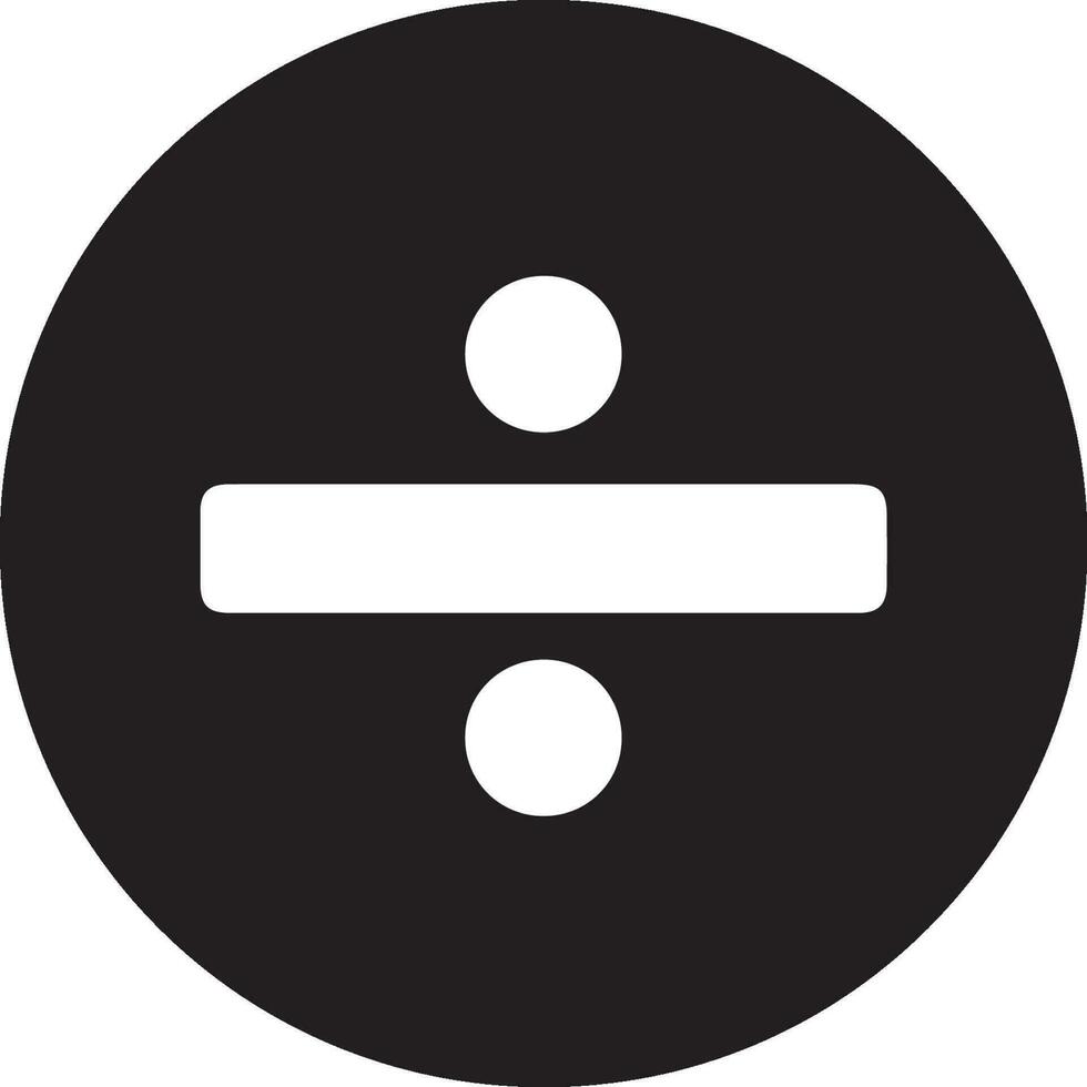 Division symbol. Basic mathematical symbol sign. Calculator button icon. business finance concept in vector. vector