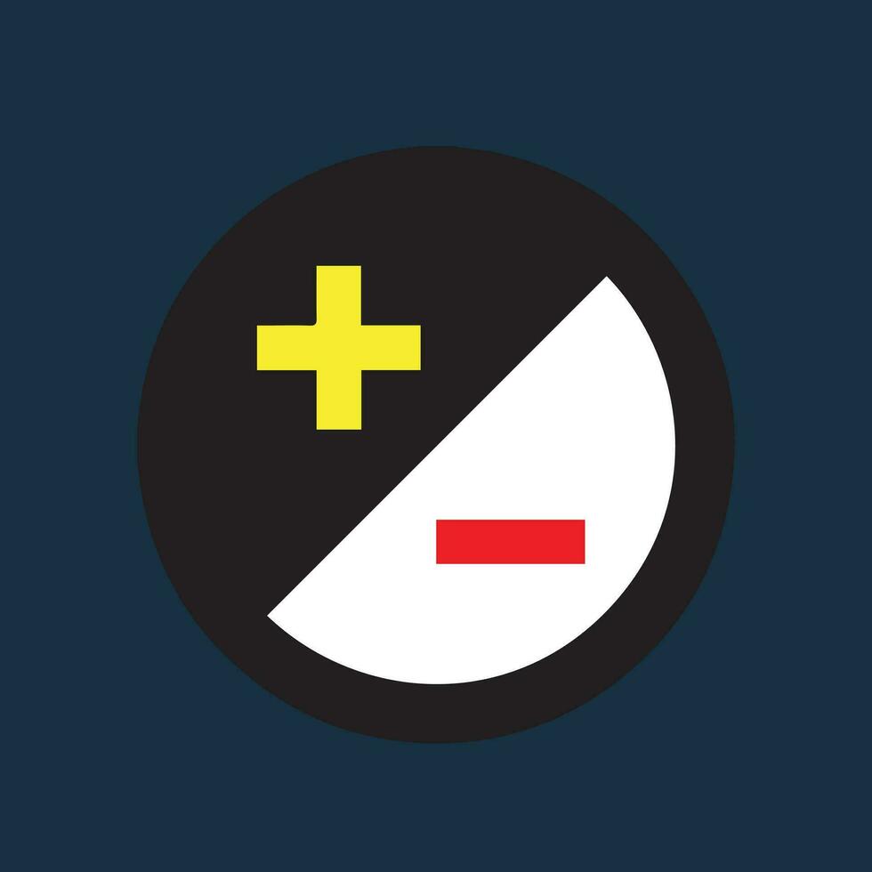 Plus and minus symbol. Basic mathematical symbol sign. Calculator button icon. minus icon business finance concept in vector. isolated vector