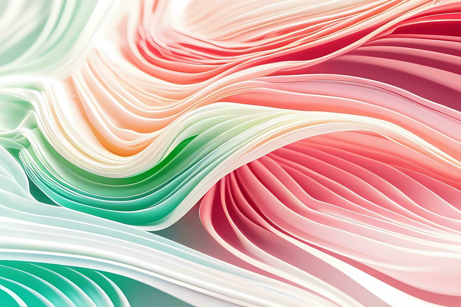 abstract wallpaper background. colorful flowing fabric, abstract, waves. AI generates photo