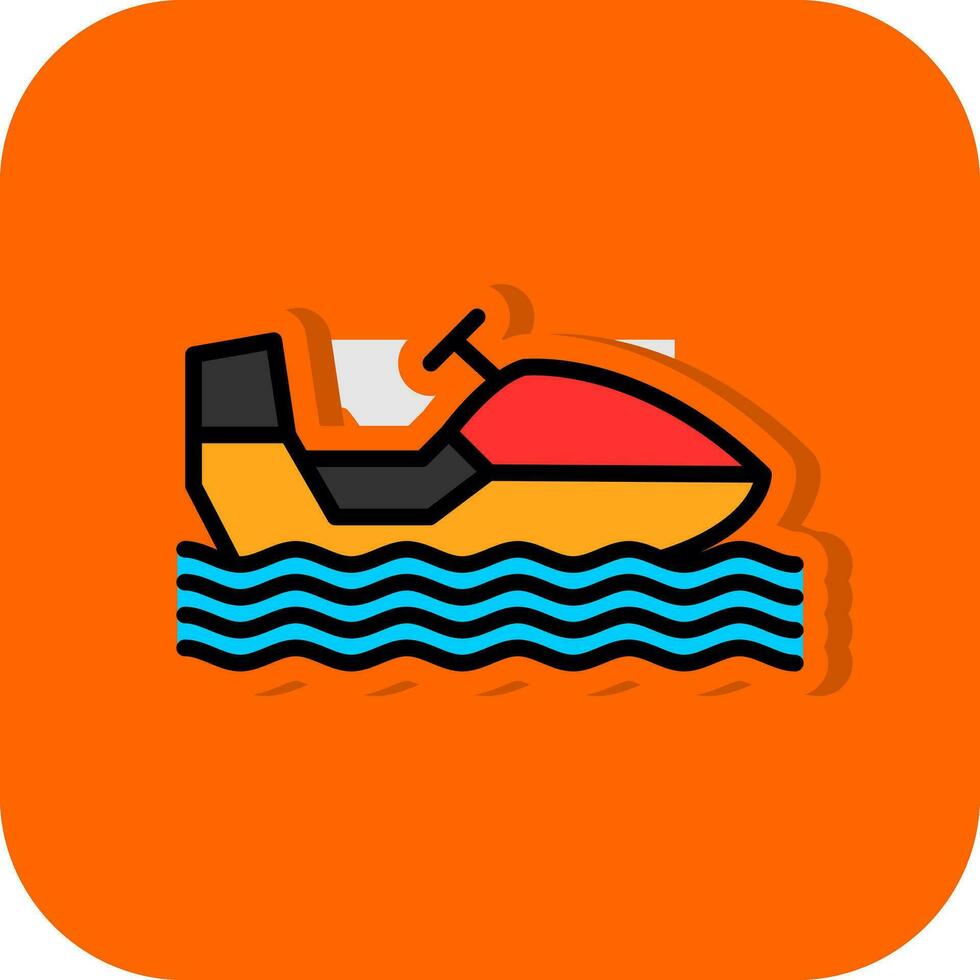 Snowmobile Vector Icon Design