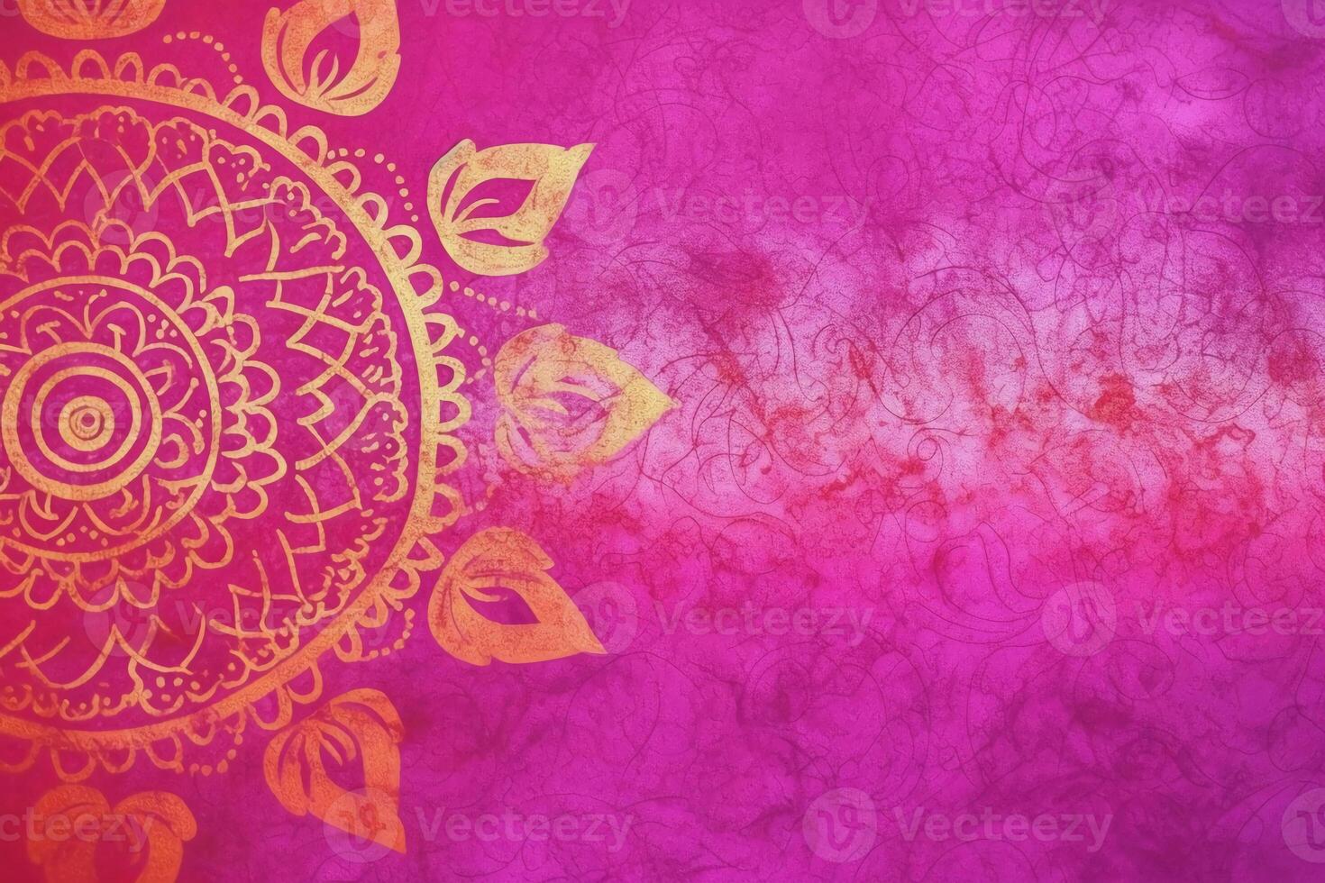 Fuchsia Crayola color background paper texture Rangoli pattern painting. photo