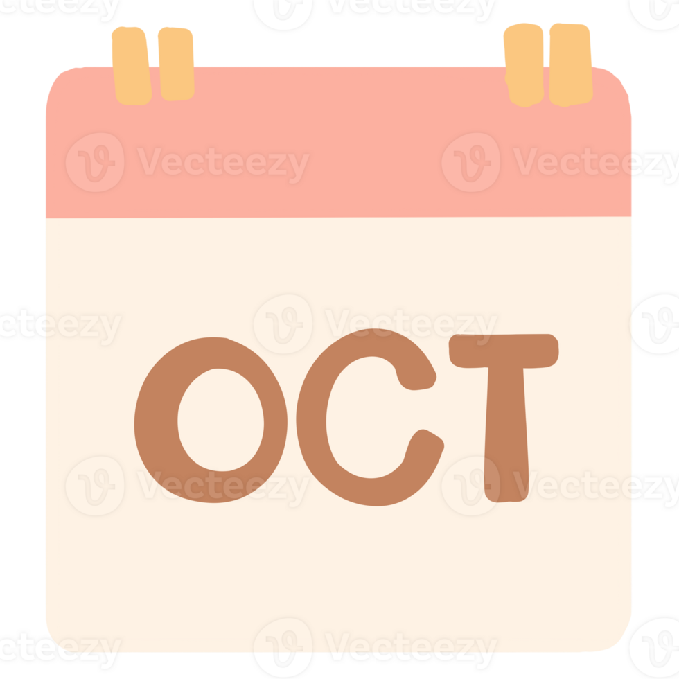 month, calendar ,October png