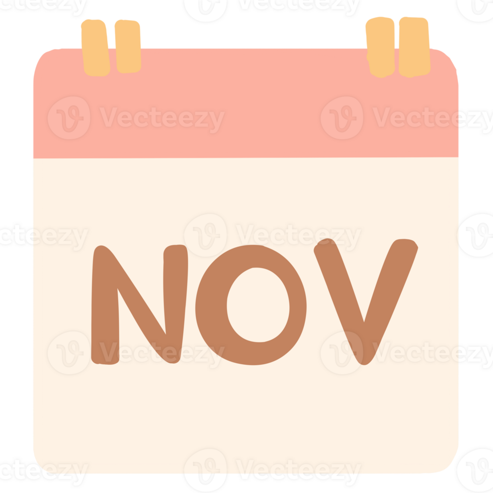 month, calendar, November png
