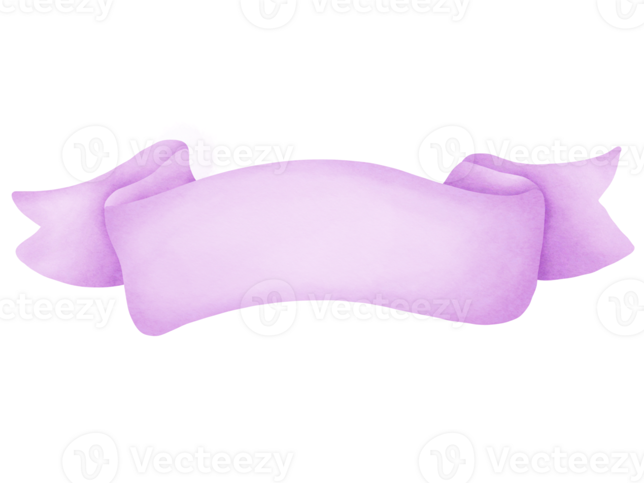 Watercolor  ribbon label png