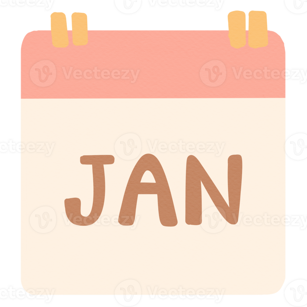 month, calendar ,January png