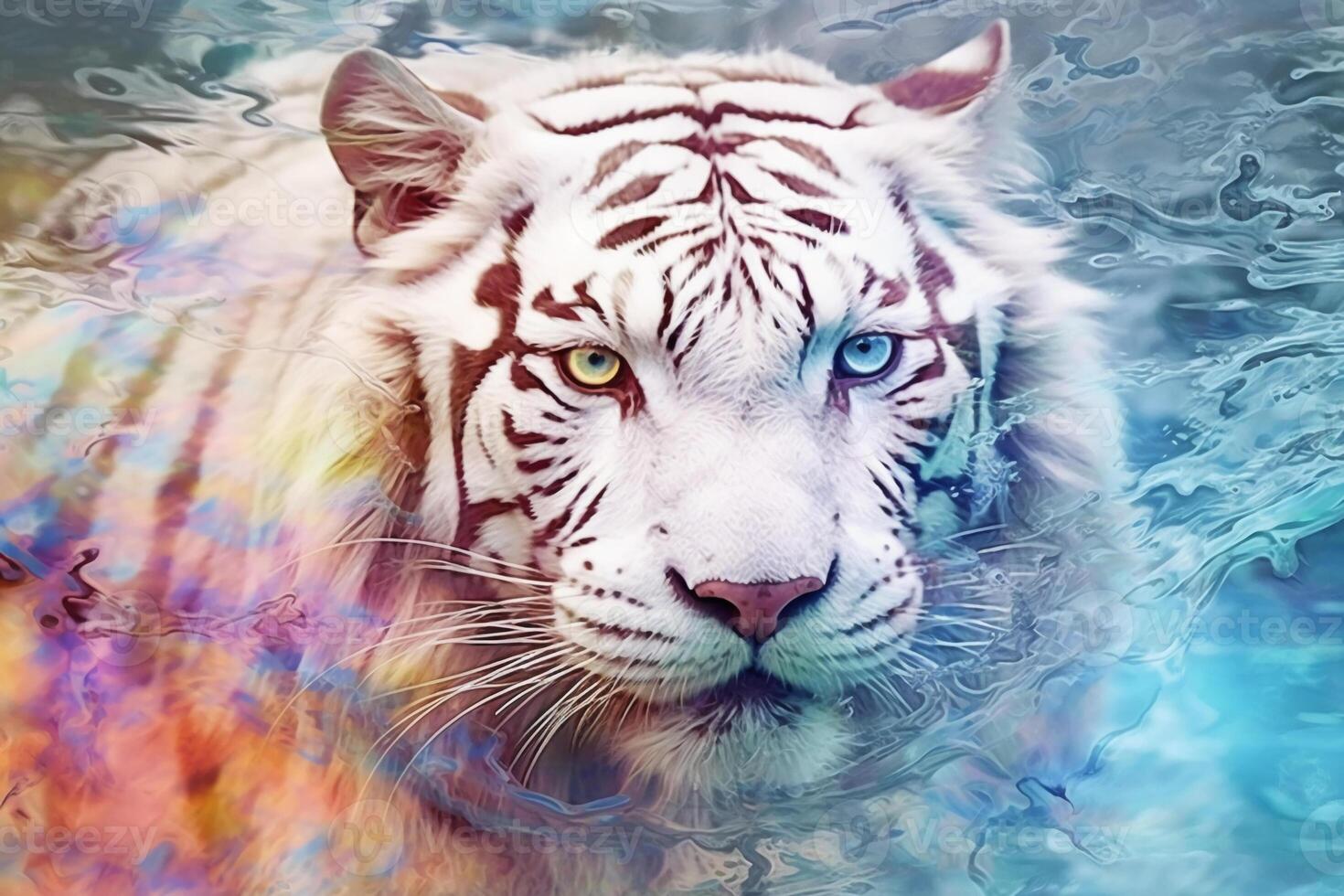 White tiger alcohol ink. photo