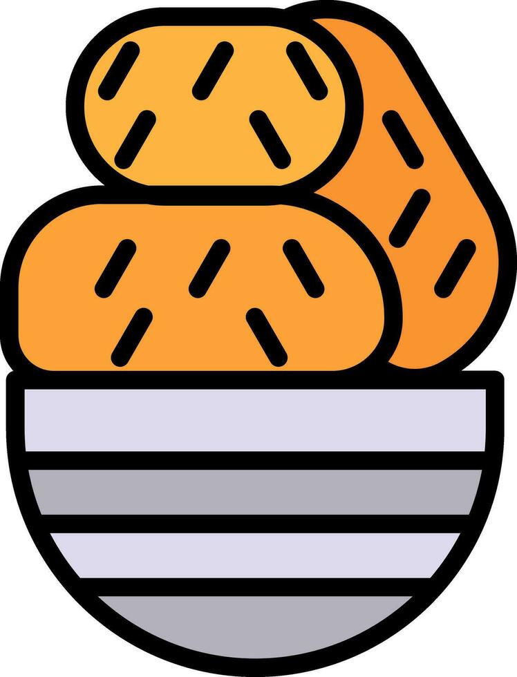 croqueta vector icono diseño