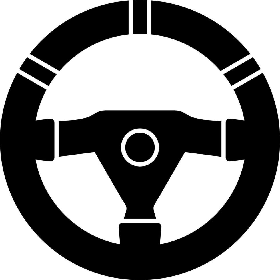 Steering wheel Vector Icon Design