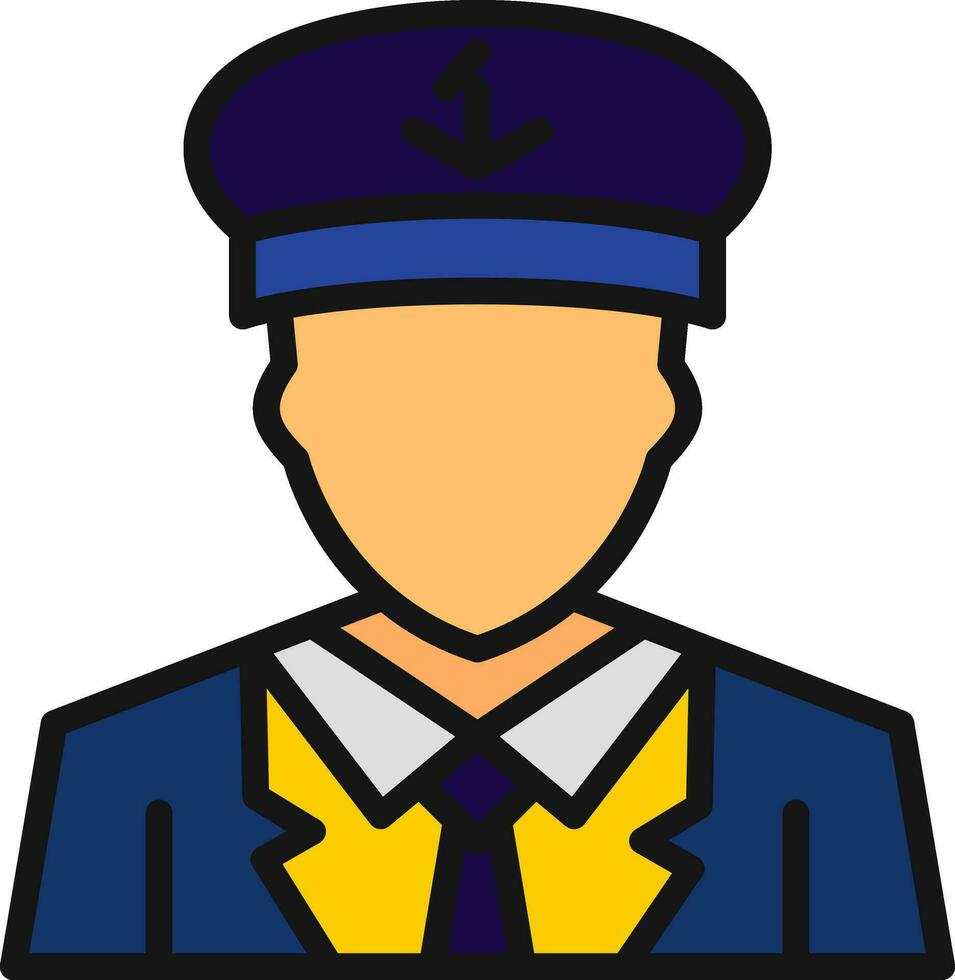 Captain Vector Icon Design