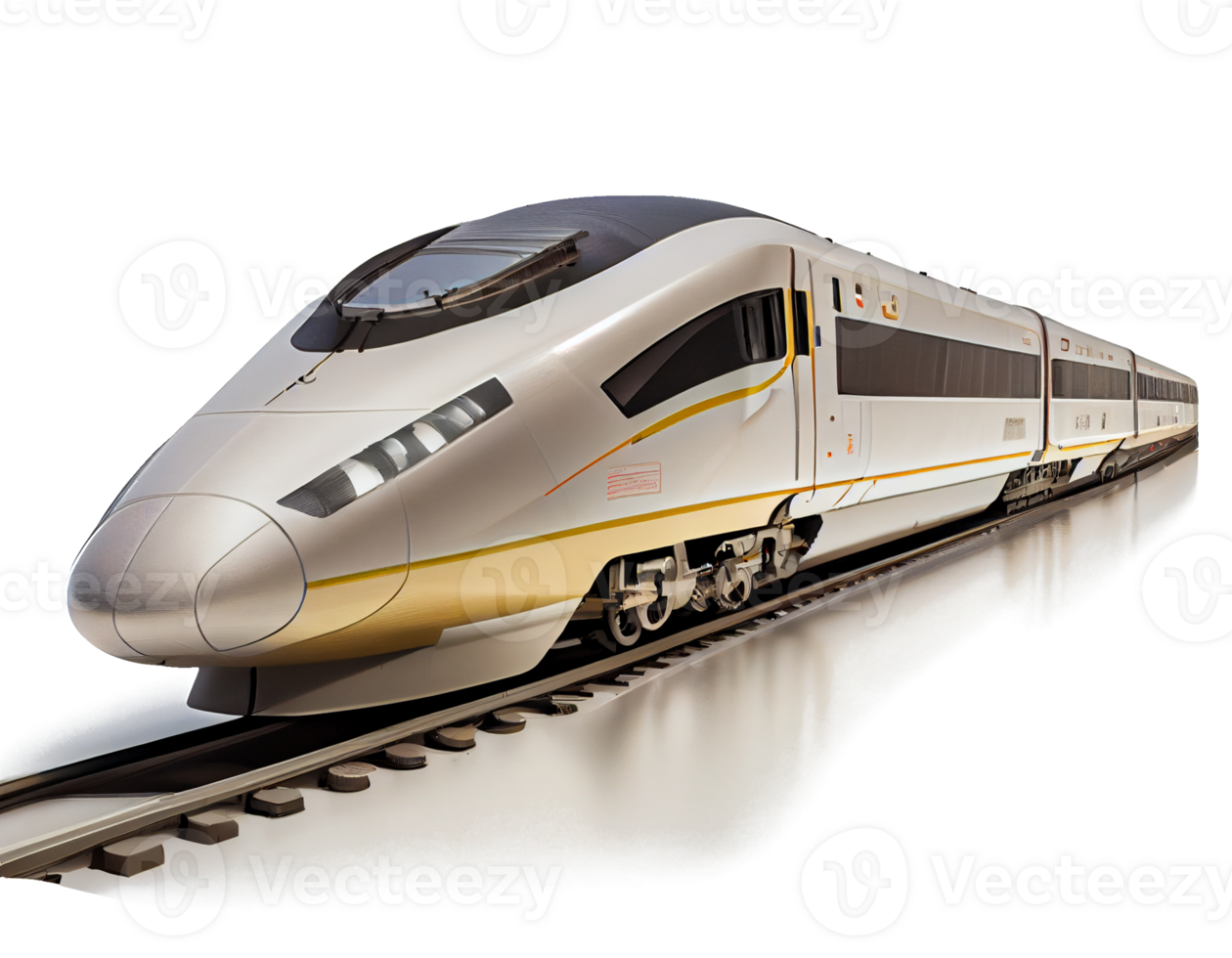 modern high speed train on a transparent background png