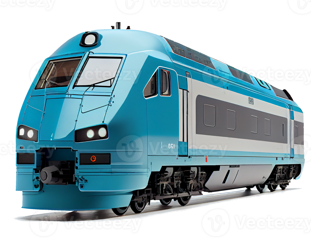 modern high speed train on a transparent background png